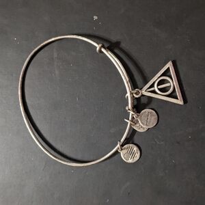 Alex and Ani Silver Tone Harry Potter Deathly Hallows Expand Statement Bracelet